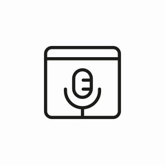 microphone webpage audio icon sign vector