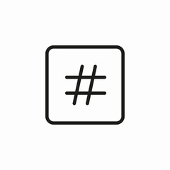 Fototapeta premium simple hashtag sign icon sign vector