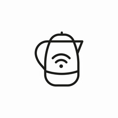 smart kitchen kettle icon sign vector