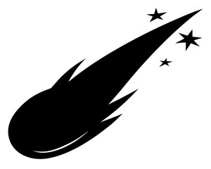 comet  black silhouette vector,Dynamic comet  icon