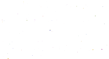 realistic bright confetti background for celebrations concept, in png format with transparent background. 3d render of confeti floating isolated. Christmas holiday and anniversary party Upper layer.