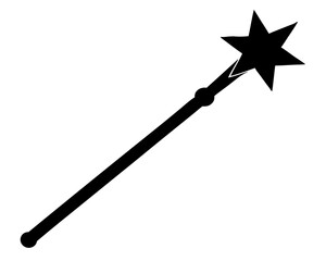 magic wand  black silhouette vector,magic wand icon