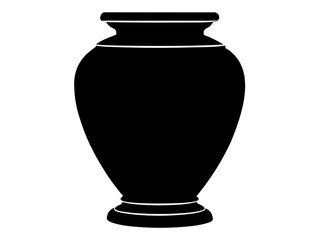 urn silhouette vector ,Vase icon vector