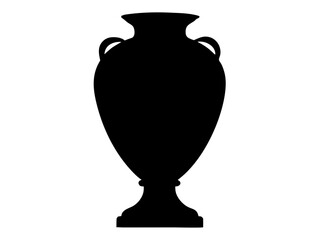 Obraz premium urn silhouette vector ,Vase icon vector