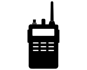 Obraz premium walkie talkie silhouette vector,walkie talkie icon