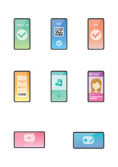 スマートフォン画面　バリエーションセット