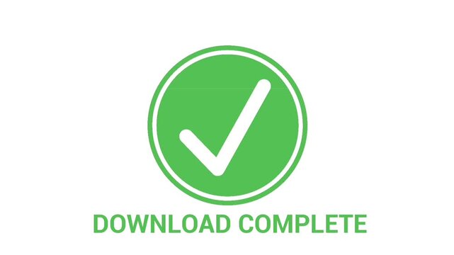 Green download button icon with a downward arrow