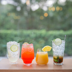 Colorful Drinks  creating a fresh and inviting atmosphere.
