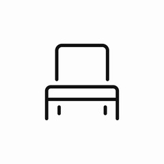 office desk chair icon sign vector