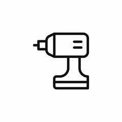 power drill tool icon sign vector