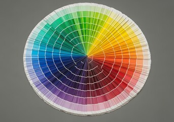 Obraz premium Circular palette from a color guide displaying the complete rainbow spectrum for graphic design selection and color matching
