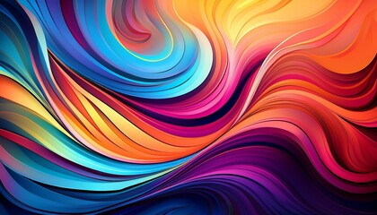 Fototapeta premium abstract background with vibrant colors and smooth lines