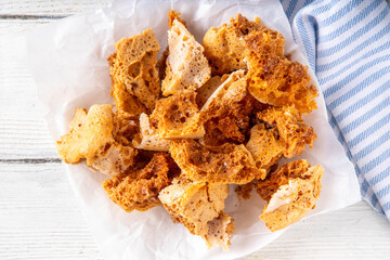 Sweet dessert honeycomb crunch