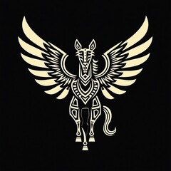 abstrack illustration winged horse