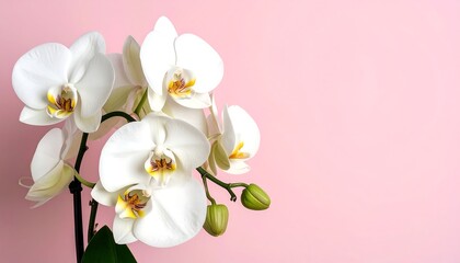 White orchid blooms softly