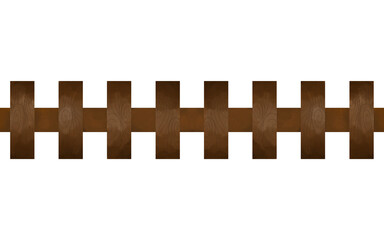 Brown Fences Illustration