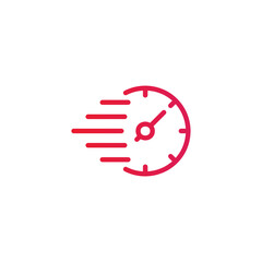 Speed Icon Set – High Speed, Speed Machine, Car Speed Meter, Digital Speedometer, Racing and Performance Vector Icons