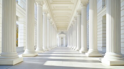 A row of white pillars