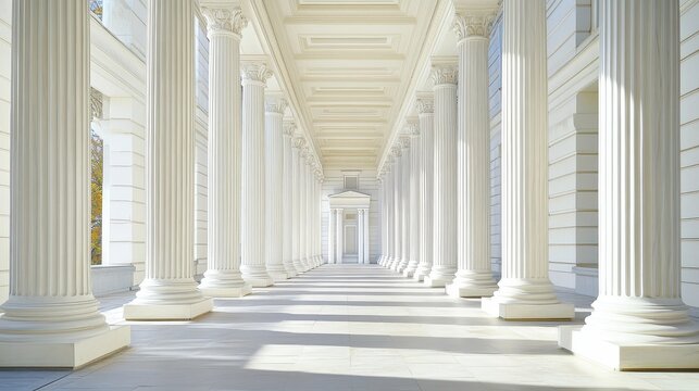 A row of white pillars
