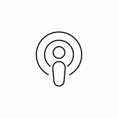 podcast audio icon icon sign vector