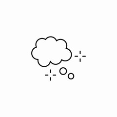shiny thought bubble icon sign vector