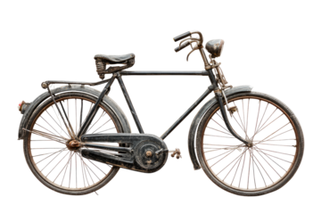 Vintage bicycle, side profile