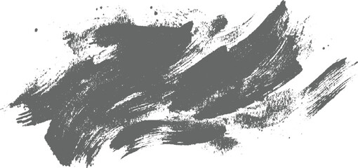 Gray streaks and speckles on white background abstract black