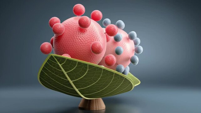 Immune balance scale virus cell t cell regulator effector microbe sphere leaf harmony equilibrium biology immunology health defense protection