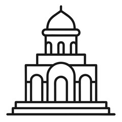 Iconic building with a dome and arched entrance