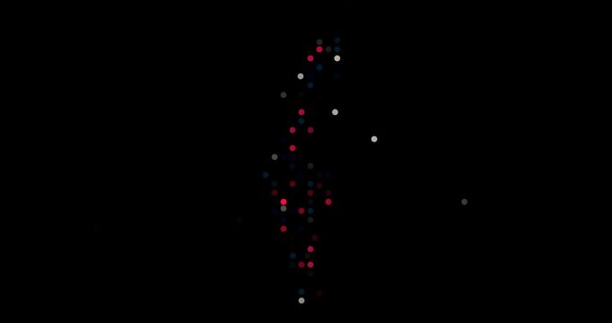Falling Color Circles Shape Israel Map