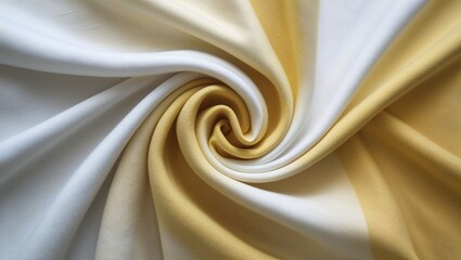 Yellow and White Fabric Swirl Texture