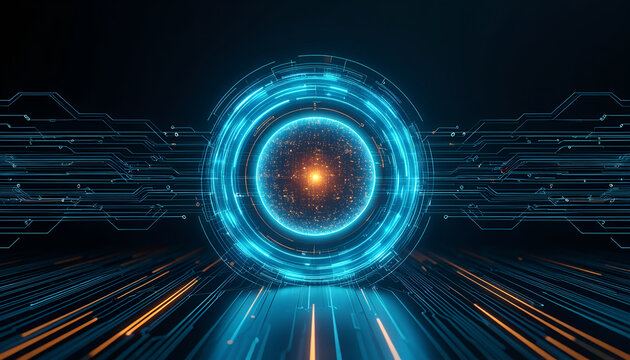 Futuristic Digital Core Data Network Artificial Intelligence