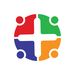 Abstract geometric shape logo design