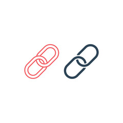 Chain vector illustration icons set