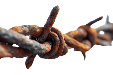 Close-up of rusty barbed wire (2)