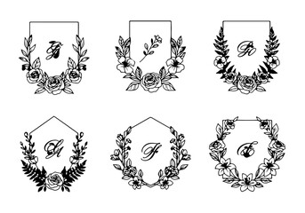 set of decorative Frams elements