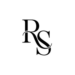 Luxury RS Initial Lettermark Logo with Clean Typography Style