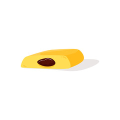 Makrout traditional sweet of Maghrebi cuisine in diamond shape on white background