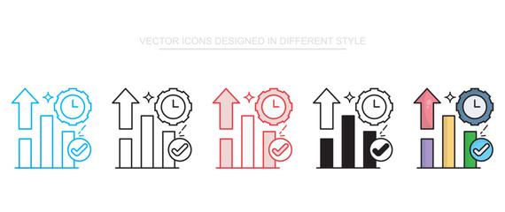 Performance icon design with white background stock illustration