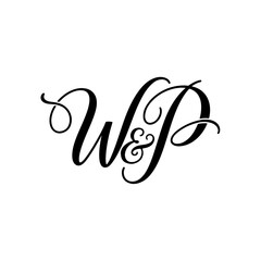 Luxury WP Initial Lettermark Logo with Clean Typography Style