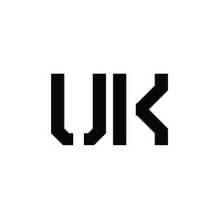 UK monogram logo design letter text name symbol monochrome logotype alphabet character simple logo