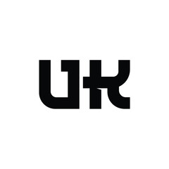 UK monogram logo design letter text name symbol monochrome logotype alphabet character simple logo