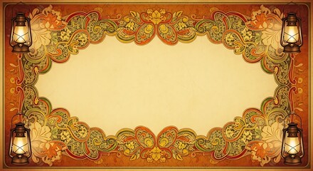 Obraz premium Ornate Frame with Lantern