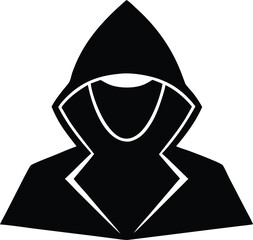 hacker icon silhouette vector illustration