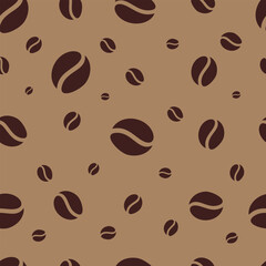 design vector seamless pattern with coffee bean style