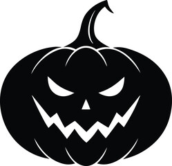 halloween pumpkin silhouette vector