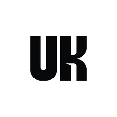 UK monogram logo design letter text name symbol monochrome logotype alphabet character simple logo
