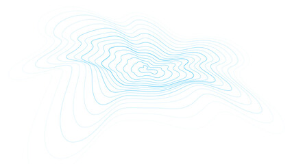 Blue abstract contour line topographic wave pattern design. Modern abstract flowing curve contour map background design.