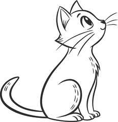 Obraz premium black cat vector illustration