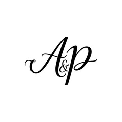 Luxury AP Initial Lettermark Logo with Clean Typography Style